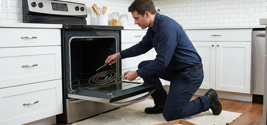 Oven Lower Heating Element Replacement in Fall River
